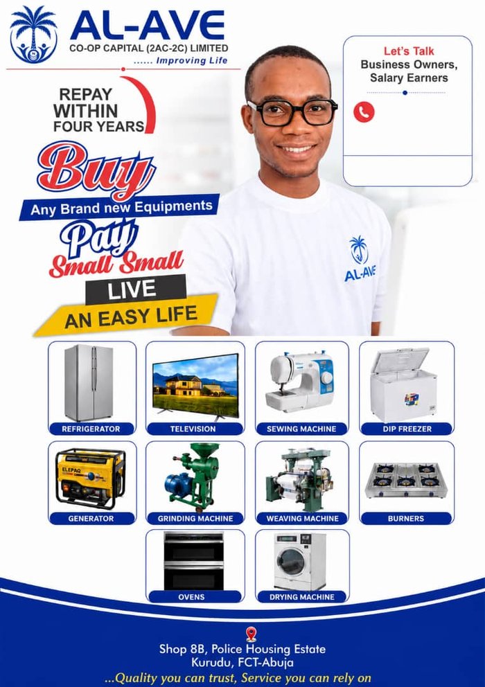 Al-Ave asset financing promotion &mdash; buy equipment and pay small small