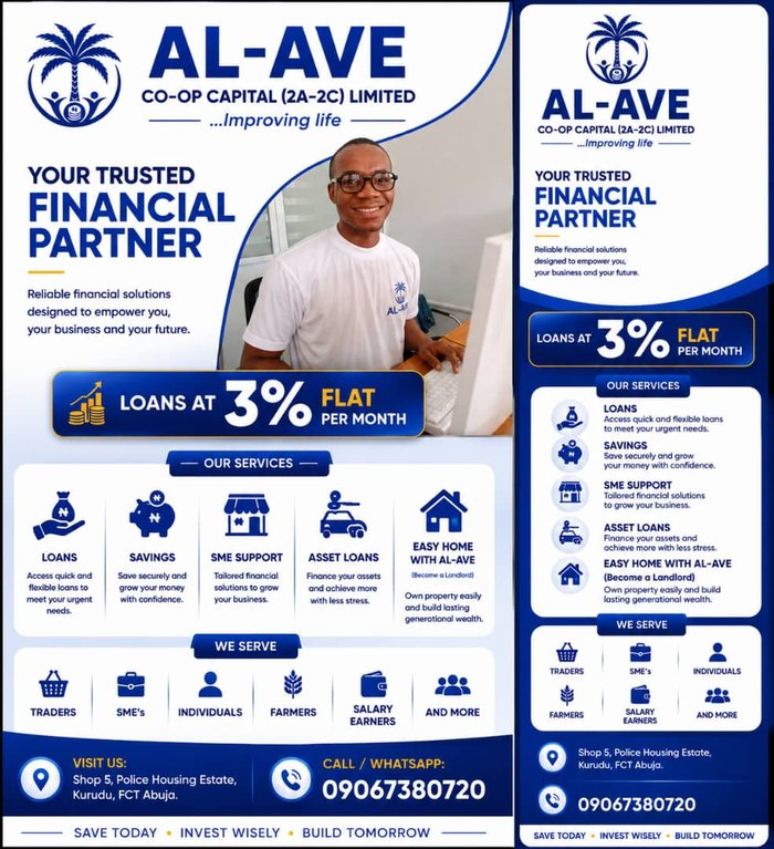 Al-Ave financial partner promotion &mdash; loans, savings, SME support and asset loans